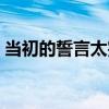 当初的誓言太完美意思（当初的誓言太完美）