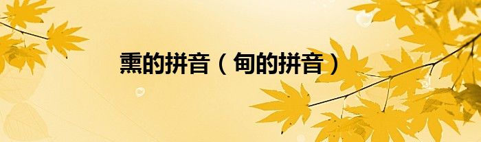 熏这个字的拼音（熏这个字的拼音怎么读）