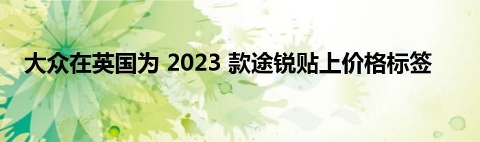 大众人途昂（大众途锐英文字母标志）