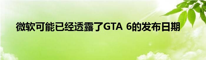 gta6预告片（微软公布）