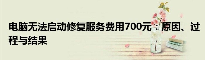 电脑启动修复无法修复电脑（电脑无法启动修复进去不了电脑怎么办win10）